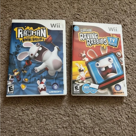 Nintendo Other - Wii Raving Rabbids Game Bundle